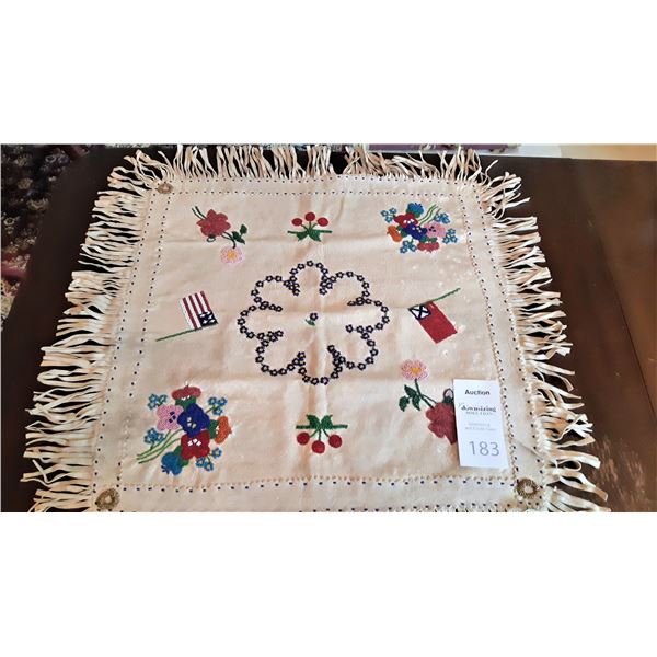 American Native Indian Art  Beaded Skin Cat A