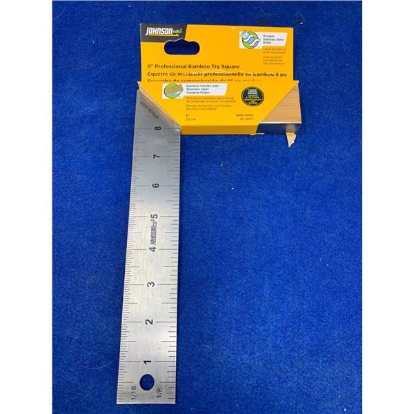 Johnson 8in Professional Bamboo Try Square