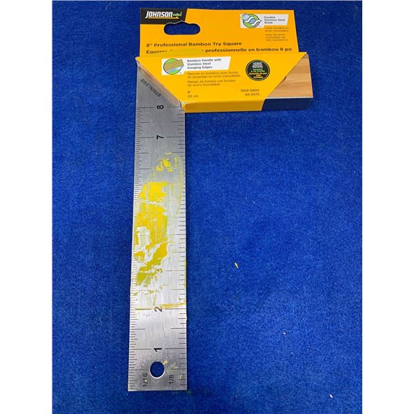 Johnson 8in Professional Bamboo Try Square