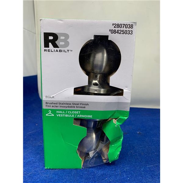 Reliabilt Brushed Stainless Steel Finish Hall/Closet Latch