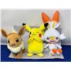 Image 1 : Lot of Assorted Plush Pokemon Toys (3ct)