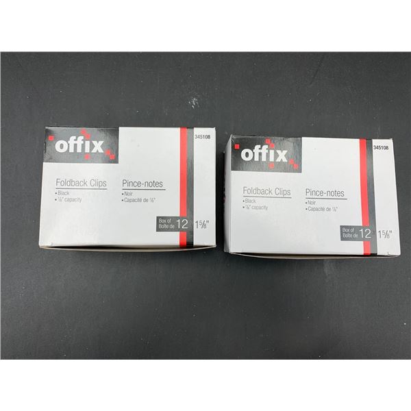 Offix Foldback Clips (2 x 12)