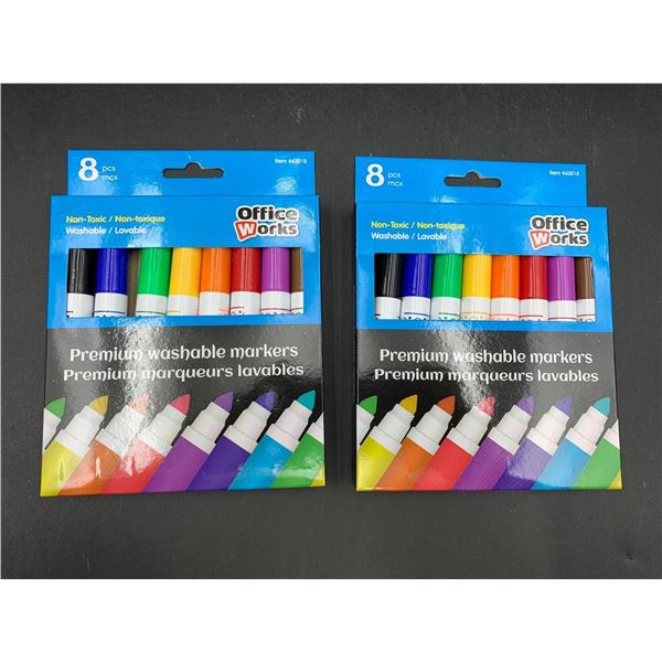 Office Works Premium Washable Markers (2 x 8)