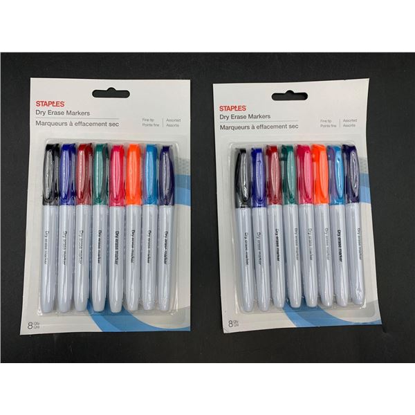 Assorted Colours Dry Erase Markers (2 x 8)