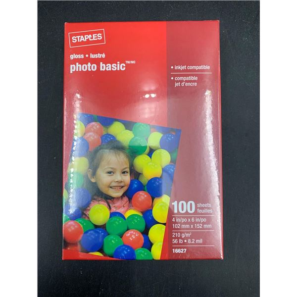 Staples Gloss Photo Basic Papers (100ct - 4inx 6in)