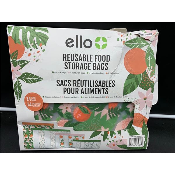Ello Reusable Food Storage Bags (14 qty)