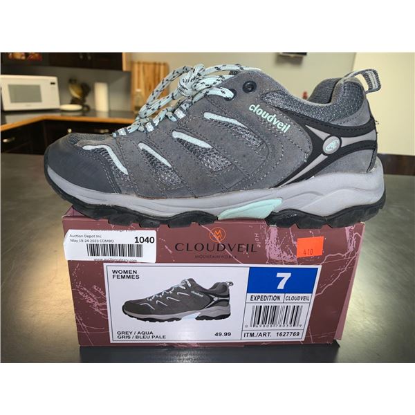 Cloudveil Women's Grey/Aqua Expedition Size 7
