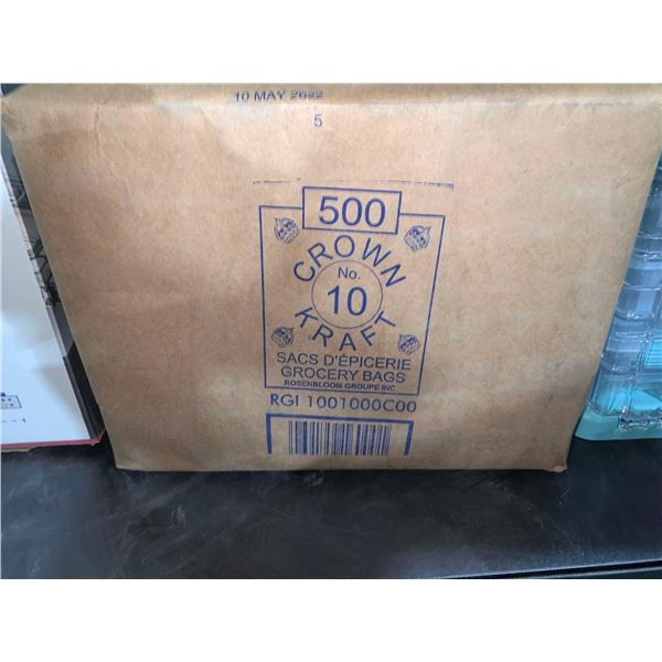 Crown #10 Kraft paper Grocery Bags 500pc