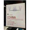 Image 4 : Canarm 3 Light Covina Vanity, Chrome Finish, Textured Glass