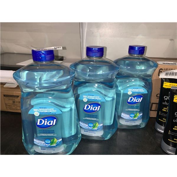 Dial Antibacterial Hand Soap Lot ox 3 x's 1.53L