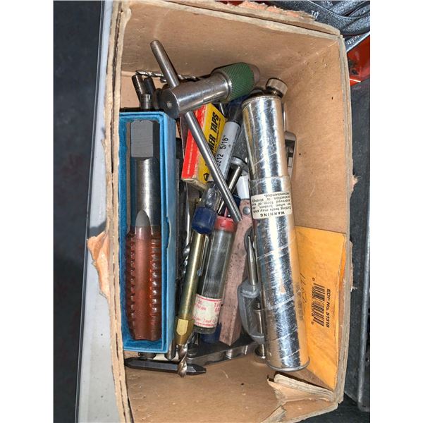 Assorted taps,drill bits and feeler gauges