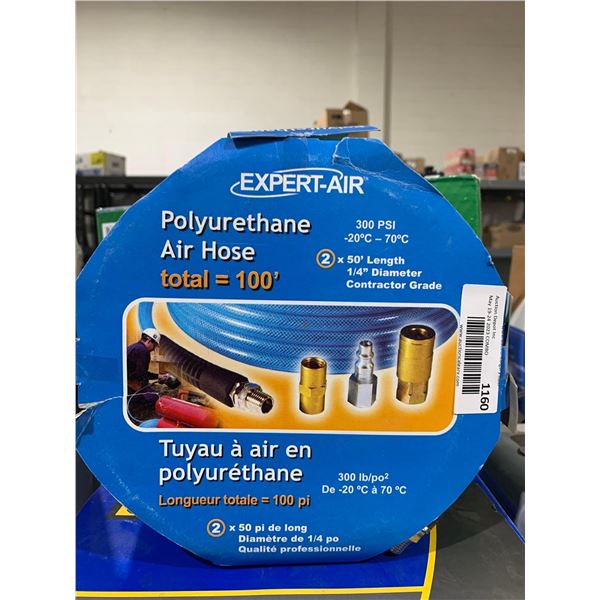 Expert-Air Polyurethane Air Hose 300psi 2 x 50' Length 1/4" Dia