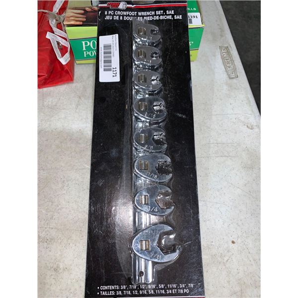 Power Fist 8pc Crowfoot Wrench Set SAE