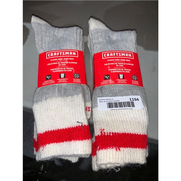 Craftsman Wool Work  Socks Lot of 2 (6 Pairs total)