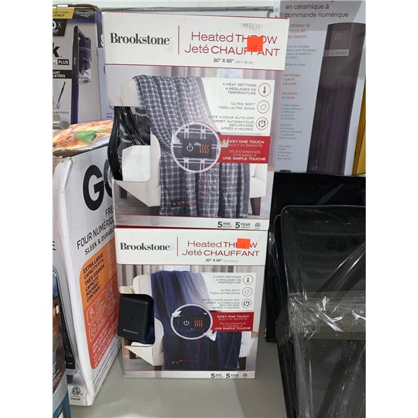 Lot of 2 Brookstone Heated Throws