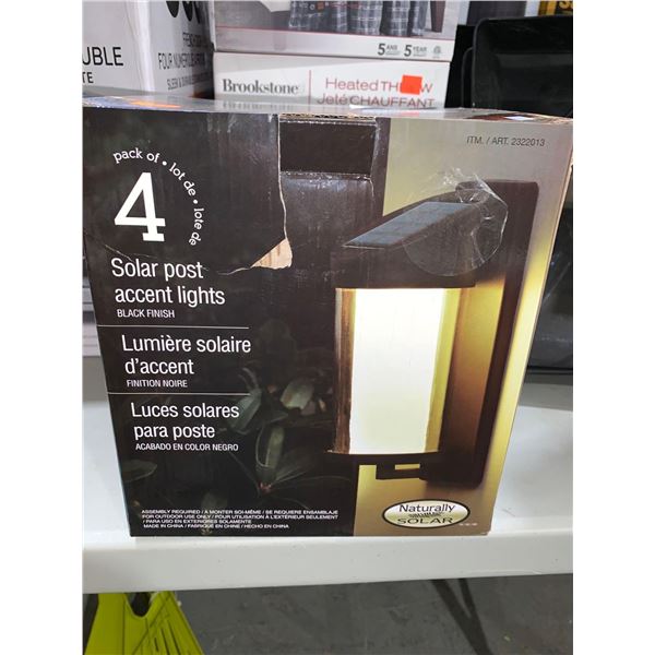 4 Pack Solar Post Accent Lights