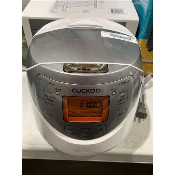 Cuckoo 6-cup Multifunctional Electric Rice Cooker and Warmer - OUT OF BOX