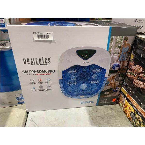 homedics Salt-n-Soak Footbath with Heat Boost