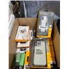 Image 2 : Box Lot of Assorted iPhone. iPafd & Samsung Phone Cases & Accessories