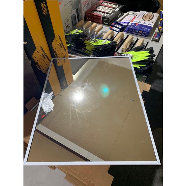 Recessed Medicine Cabinet with White Framed Mirror