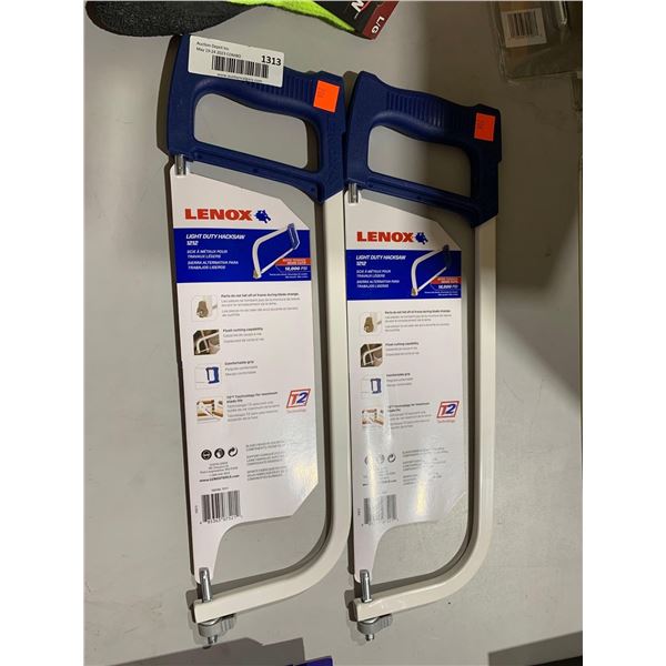 Lot of 2 Lenox Light Duty Hacksaws