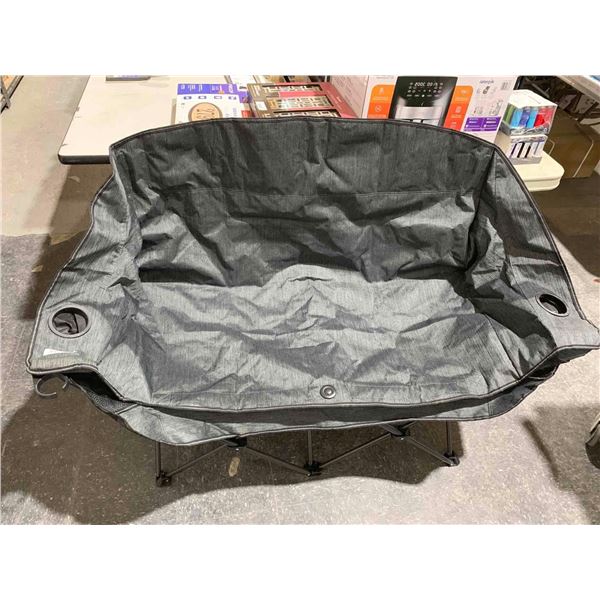 2 Seater Folding Camping Chair with Cup Holder Arm Rests - Tear in fabris as shown in photos