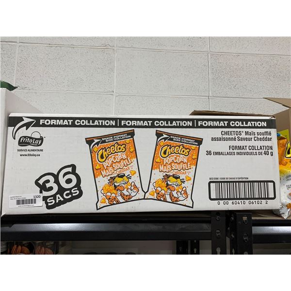 Cheetos Cheddar popcorn 36x40g