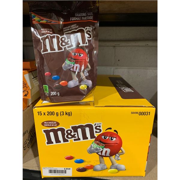 M&M's Milk Chocolate Candies 15x200g