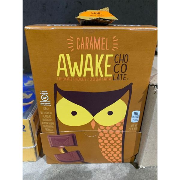 Awake Chocolate Caffeine Bars-Caramel (50 x 16.5g)