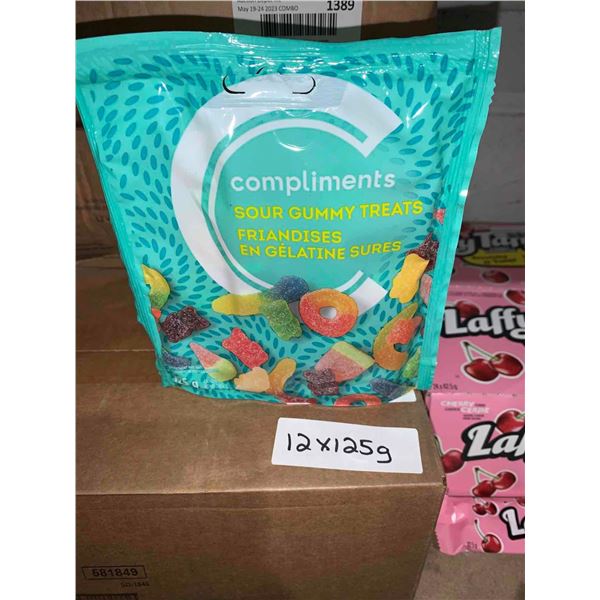Compliments Sour Gummy Treats 12x125g