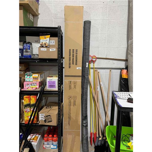 Hampton Bay Indoor Outdoor Area Rug 6x9' - Charcoal with White Stripes