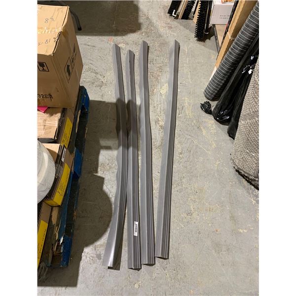 Lot of 4 Rubber Stair Tread nosing - Cut to length  - Gray