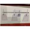 Image 2 : Canarm Covina Bathroom Vanity Light - 3 Lights - Glass - Chrome