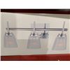 Image 2 : Canarm Covina Bathroom Vanity Light - 3 Lights - Glass - Chrome
