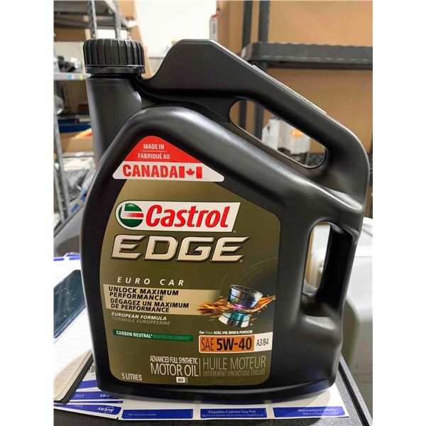 Castrol Edge Euro Car SAE 5W-40 Motor Oil 5 L