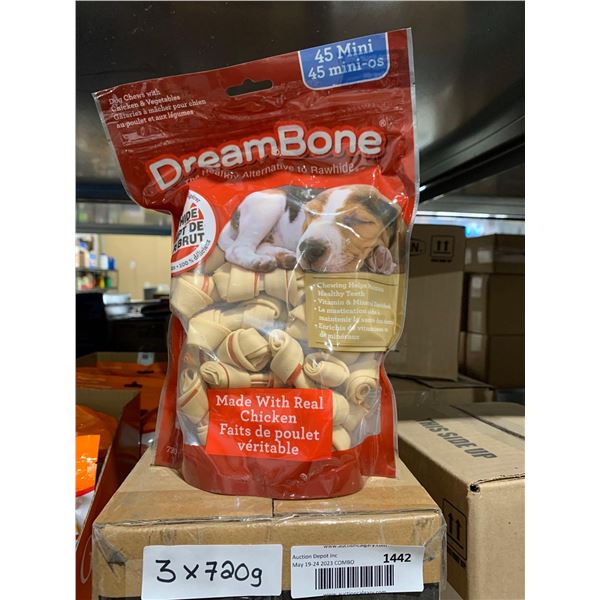Dream Bone Chicken Dog Treats s - 3x720g