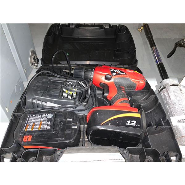 Skil X-Drive 12 Volt Cordless Drill with Charger, 2Batteries and Carry Case