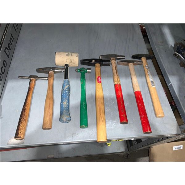 Loy of 8 Assorted Hammers