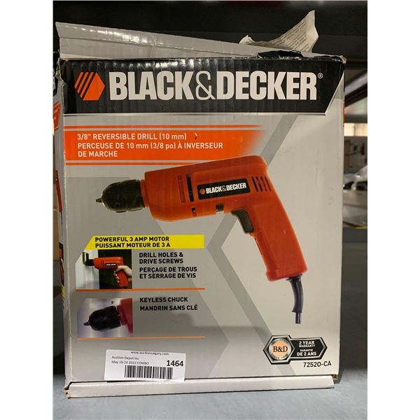 Black & Decker Corded 3/8" Reversible Drill