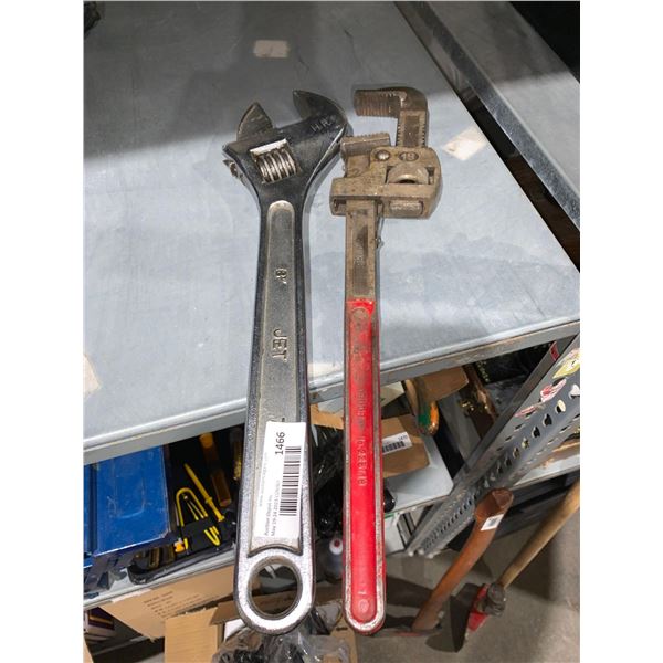 JET 18" Crescent Wrench & No.  225/18  Pipe Wrench