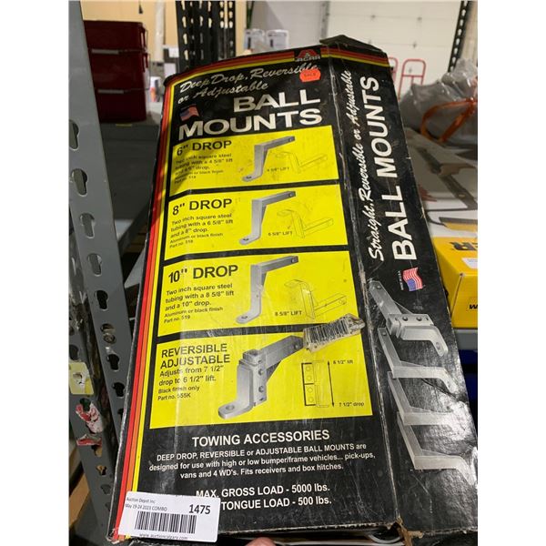 Deep Drop Adjustable Ball Mounts  - Towing Accessories