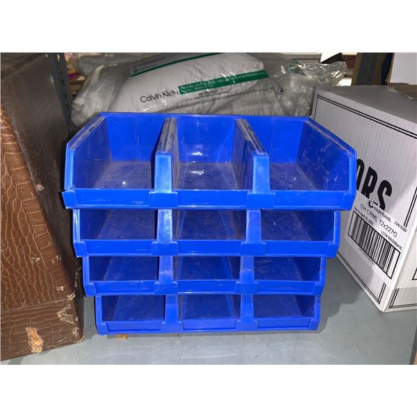 Lot of Plastic Stacking Storage Bins