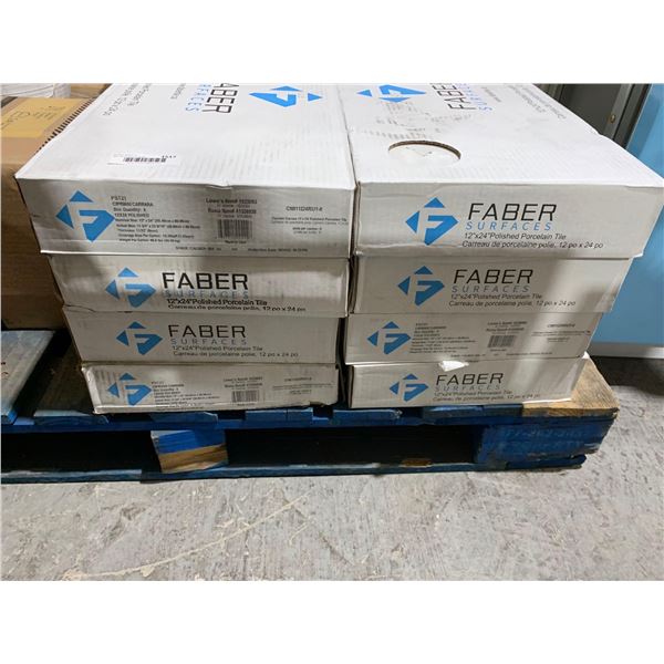 Faber Surfaces 12"x24" Polished Porcelain Tile 15.38sq/ft per box Color Cipriani Carrara
