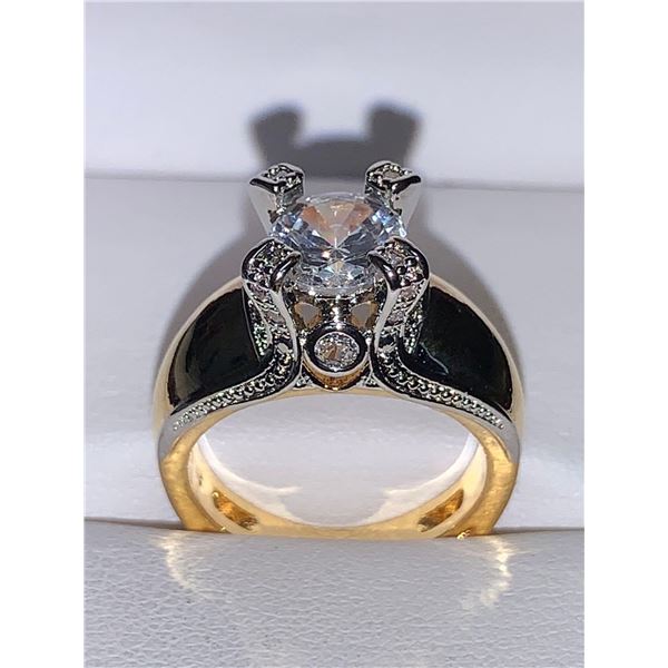 New Ladies Shank Style Floating 1.0 Carat Brilliant Cut Solitaire Polished Dress Ring