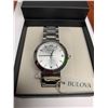 Image 1 : NEW BulovaÂ Stainless Steel Satin Faced Diamond Wrist Watch with certificate & amp; display box Â 