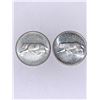 Image 1 : Lot of 2 - Canada Vintage 1867-1967 Lynx Silver Quarters
