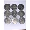 Image 1 : LOT of 9 - Canada Vintage 1970& #39;s Half Dollar Coins