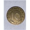 Image 2 : Germany 1938 - 10 ReichpfennigÂ Vintage Third Reich Reichmark