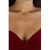 Image 2 : Natural 0.50 ctw Diamond VS2-J Solitaire Necklace 14K 2-Tone Gold - REF-72N6A