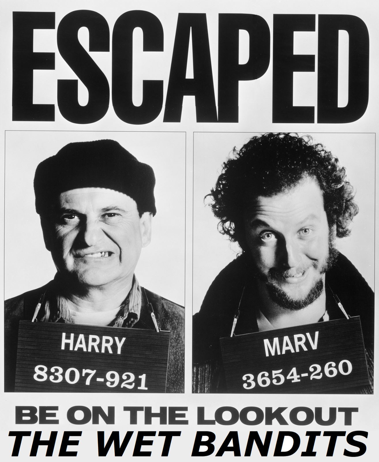 Home Alone The Wet Bandits Escaped Flyer Prop Print 